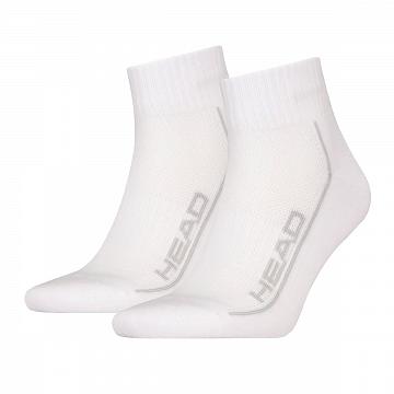 Head Tennis Performance Quarter Socks 2P White
